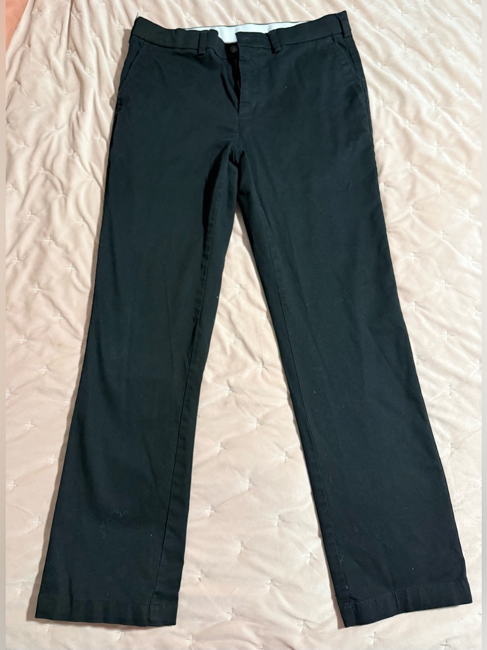 George Men’s Black Flat Front Dress Pants | 34x32 | Classic Business Casual - Picture 2 of 5